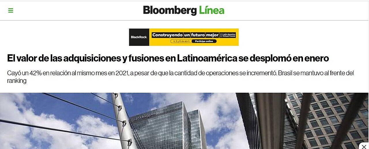 El valor de las adquisiciones y fusiones en Latinoamrica se desplom en enero